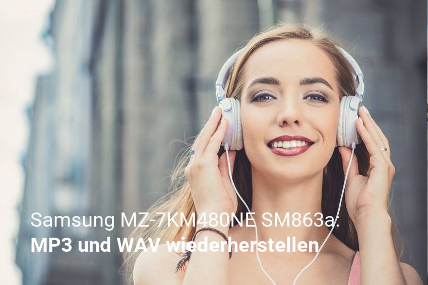 Verlorene Musikdateien in Samsung MZ-7KM480NE SM863a wiederherstellen